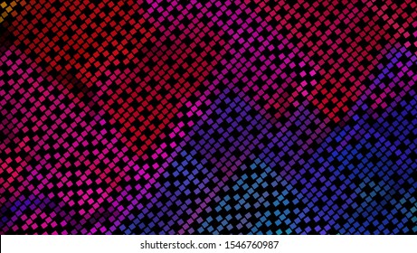 Geometric design halftone with a set of colorful abstract circles. Multicolor, rainbow vector layout with lines, rectangles. Decorative design in an abstract style with rectangles. EPS 10 Vector