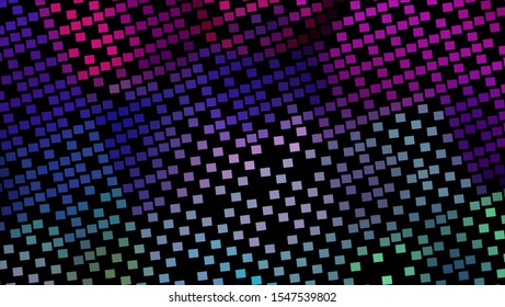 Geometric design halftone with a set of colorful abstract circles. Multicolor, rainbow vector layout with lines, rectangles. Decorative design in an abstract style with rectangles. EPS 10 Vector