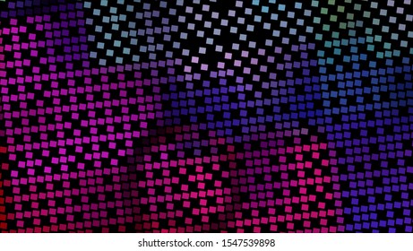 Geometric design halftone with a set of colorful abstract circles. Multicolor, rainbow vector layout with lines, rectangles. Decorative design in an abstract style with rectangles. EPS 10 Vector