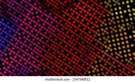 Geometric design halftone with a set of colorful abstract circles. Multicolor, rainbow vector layout with lines, rectangles. Decorative design in an abstract style with rectangles. EPS 10 Vector