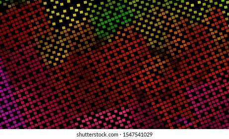 Geometric design halftone with a set of colorful abstract circles. Multicolor, rainbow vector layout with lines, rectangles. Decorative design in an abstract style with rectangles. EPS 10 Vector