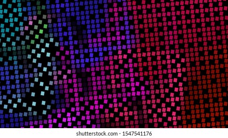 Geometric design halftone with a set of colorful abstract circles. Multicolor, rainbow vector layout with lines, rectangles. Decorative design in an abstract style with rectangles. EPS 10 Vector