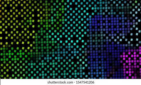 Geometric design halftone with a set of colorful abstract circles. Multicolor, rainbow vector layout with lines, rectangles. Decorative design in an abstract style with rectangles. EPS 10 Vector
