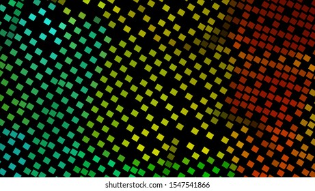 Geometric design halftone with a set of colorful abstract circles. Multicolor, rainbow vector layout with lines, rectangles. Decorative design in an abstract style with rectangles. EPS 10 Vector