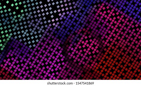 Geometric design halftone with a set of colorful abstract circles. Multicolor, rainbow vector layout with lines, rectangles. Decorative design in an abstract style with rectangles. EPS 10 Vector