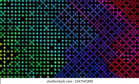 Geometric design halftone with a set of colorful abstract circles. Multicolor, rainbow vector layout with lines, rectangles. Decorative design in an abstract style with rectangles. EPS 10 Vector