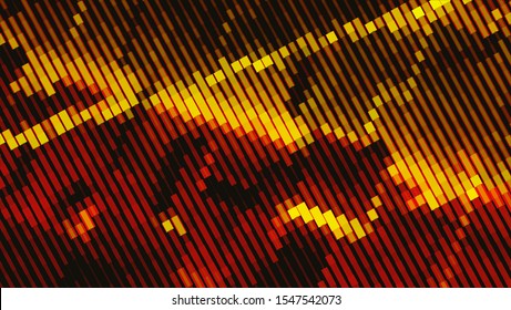 Geometric design halftone with a set of colorful abstract circles. Multicolor, rainbow vector layout with lines, rectangles. Decorative design in an abstract style with rectangles. EPS 10 Vector