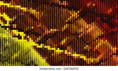 Geometric design halftone with a set of colorful abstract circles. Multicolor, rainbow vector layout with lines, rectangles. Decorative design in an abstract style with rectangles. EPS 10 Vector