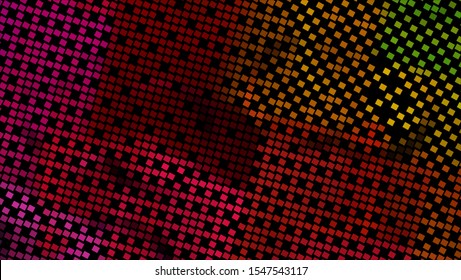 Geometric design halftone with a set of colorful abstract circles. Multicolor, rainbow vector layout with lines, rectangles. Decorative design in an abstract style with rectangles. EPS 10 Vector