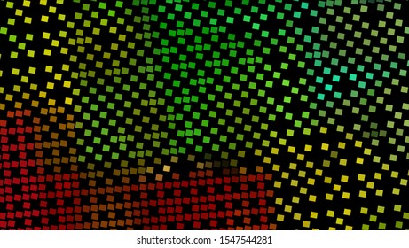 Geometric design halftone with a set of colorful abstract circles. Multicolor, rainbow vector layout with lines, rectangles. Decorative design in an abstract style with rectangles. EPS 10 Vector