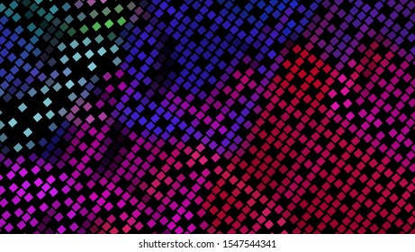 Geometric design halftone with a set of colorful abstract circles. Multicolor, rainbow vector layout with lines, rectangles. Decorative design in an abstract style with rectangles. EPS 10 Vector