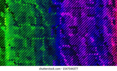 Geometric design halftone with a set of colorful abstract circles. Multicolor, rainbow vector layout with lines, rectangles. Decorative design in an abstract style with rectangles. EPS 10 Vector