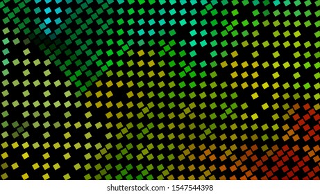 Geometric design halftone with a set of colorful abstract circles. Multicolor, rainbow vector layout with lines, rectangles. Decorative design in an abstract style with rectangles. EPS 10 Vector
