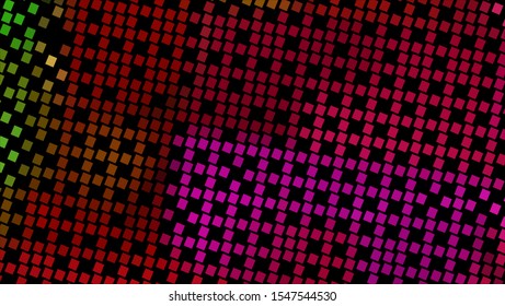 Geometric design halftone with a set of colorful abstract circles. Multicolor, rainbow vector layout with lines, rectangles. Decorative design in an abstract style with rectangles. EPS 10 Vector