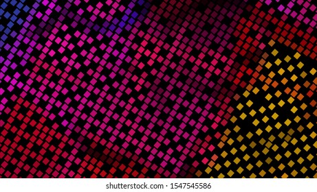 Geometric design halftone with a set of colorful abstract circles. Multicolor, rainbow vector layout with lines, rectangles. Decorative design in an abstract style with rectangles. EPS 10 Vector