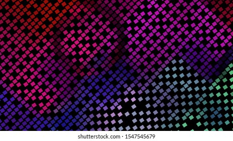 Geometric design halftone with a set of colorful abstract circles. Multicolor, rainbow vector layout with lines, rectangles. Decorative design in an abstract style with rectangles. EPS 10 Vector
