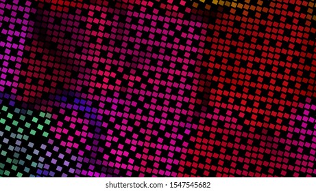 Geometric design halftone with a set of colorful abstract circles. Multicolor, rainbow vector layout with lines, rectangles. Decorative design in an abstract style with rectangles. EPS 10 Vector