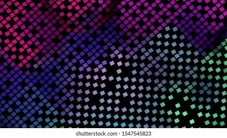 Geometric design halftone with a set of colorful abstract circles. Multicolor, rainbow vector layout with lines, rectangles. Decorative design in an abstract style with rectangles. EPS 10 Vector