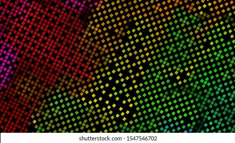 Geometric design halftone with a set of colorful abstract circles. Multicolor, rainbow vector layout with lines, rectangles. Decorative design in an abstract style with rectangles. EPS 10 Vector