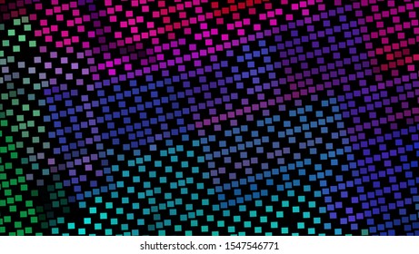 Geometric design halftone with a set of colorful abstract circles. Multicolor, rainbow vector layout with lines, rectangles. Decorative design in an abstract style with rectangles. EPS 10 Vector