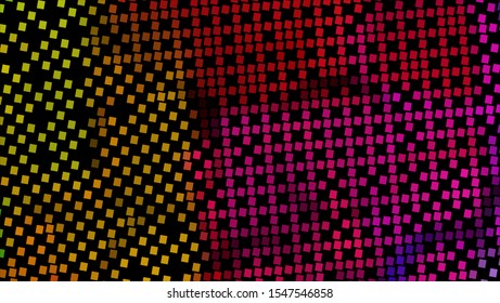 Geometric design halftone with a set of colorful abstract circles. Multicolor, rainbow vector layout with lines, rectangles. Decorative design in an abstract style with rectangles. EPS 10 Vector