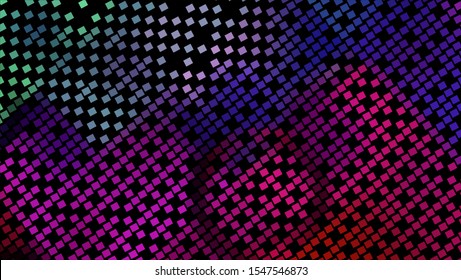 Geometric design halftone with a set of colorful abstract circles. Multicolor, rainbow vector layout with lines, rectangles. Decorative design in an abstract style with rectangles. EPS 10 Vector