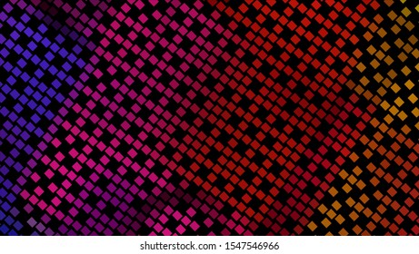 Geometric design halftone with a set of colorful abstract circles. Multicolor, rainbow vector layout with lines, rectangles. Decorative design in an abstract style with rectangles. EPS 10 Vector