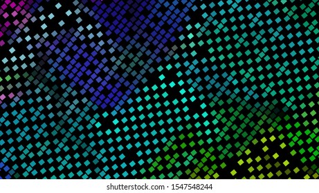 Geometric design halftone with a set of colorful abstract circles. Multicolor, rainbow vector layout with lines, rectangles. Decorative design in an abstract style with rectangles. EPS 10 Vector