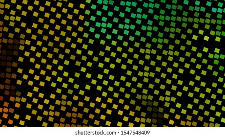 Geometric design halftone with a set of colorful abstract circles. Multicolor, rainbow vector layout with lines, rectangles. Decorative design in an abstract style with rectangles. EPS 10 Vector