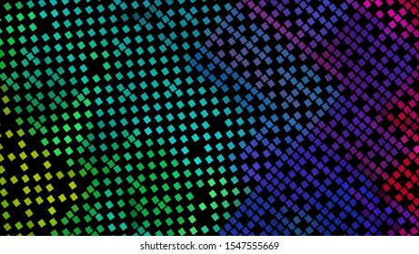 Geometric design halftone with a set of colorful abstract circles. Multicolor, rainbow vector layout with lines, rectangles. Decorative design in an abstract style with rectangles. EPS 10 Vector