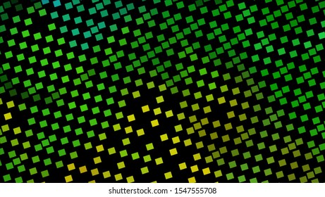 Geometric design halftone with a set of colorful abstract circles. Multicolor, rainbow vector layout with lines, rectangles. Decorative design in an abstract style with rectangles. EPS 10 Vector