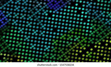 Geometric design halftone with a set of colorful abstract circles. Multicolor, rainbow vector layout with lines, rectangles. Decorative design in an abstract style with rectangles. EPS 10 Vector