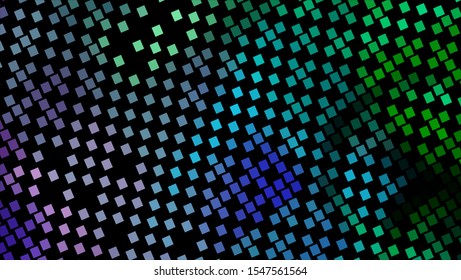 Geometric design halftone with a set of colorful abstract circles. Multicolor, rainbow vector layout with lines, rectangles. Decorative design in an abstract style with rectangles. EPS 10 Vector