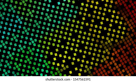 Geometric design halftone with a set of colorful abstract circles. Multicolor, rainbow vector layout with lines, rectangles. Decorative design in an abstract style with rectangles. EPS 10 Vector