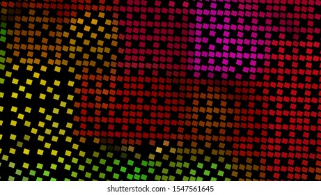 Geometric design halftone with a set of colorful abstract circles. Multicolor, rainbow vector layout with lines, rectangles. Decorative design in an abstract style with rectangles. EPS 10 Vector