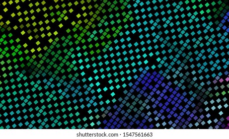 Geometric design halftone with a set of colorful abstract circles. Multicolor, rainbow vector layout with lines, rectangles. Decorative design in an abstract style with rectangles. EPS 10 Vector