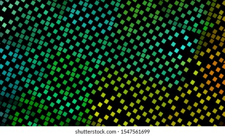 Geometric design halftone with a set of colorful abstract circles. Multicolor, rainbow vector layout with lines, rectangles. Decorative design in an abstract style with rectangles. EPS 10 Vector