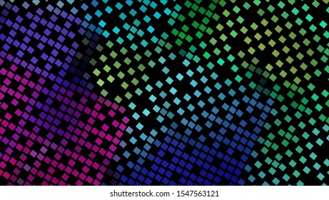 Geometric design halftone with a set of colorful abstract circles. Multicolor, rainbow vector layout with lines, rectangles. Decorative design in an abstract style with rectangles. EPS 10 Vector