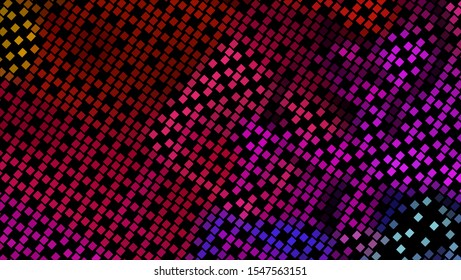 Geometric design halftone with a set of colorful abstract circles. Multicolor, rainbow vector layout with lines, rectangles. Decorative design in an abstract style with rectangles. EPS 10 Vector