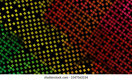 Geometric design halftone with a set of colorful abstract circles. Multicolor, rainbow vector layout with lines, rectangles. Decorative design in an abstract style with rectangles. EPS 10 Vector