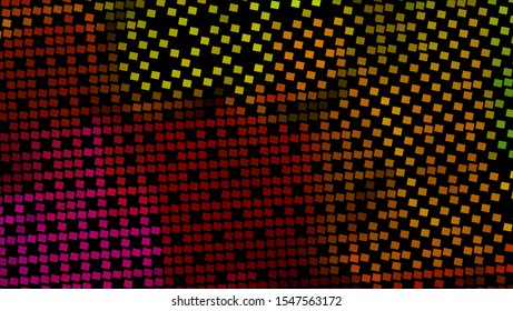 Geometric design halftone with a set of colorful abstract circles. Multicolor, rainbow vector layout with lines, rectangles. Decorative design in an abstract style with rectangles. EPS 10 Vector
