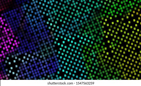 Geometric design halftone with a set of colorful abstract circles. Multicolor, rainbow vector layout with lines, rectangles. Decorative design in an abstract style with rectangles. EPS 10 Vector
