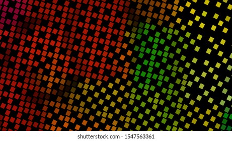 Geometric design halftone with a set of colorful abstract circles. Multicolor, rainbow vector layout with lines, rectangles. Decorative design in an abstract style with rectangles. EPS 10 Vector