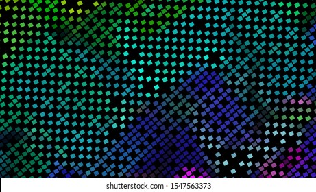 Geometric design halftone with a set of colorful abstract circles. Multicolor, rainbow vector layout with lines, rectangles. Decorative design in an abstract style with rectangles. EPS 10 Vector