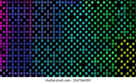 Geometric design halftone with a set of colorful abstract circles. Multicolor, rainbow vector layout with lines, rectangles. Decorative design in an abstract style with rectangles. EPS 10 Vector