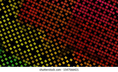 Geometric design halftone with a set of colorful abstract circles. Multicolor, rainbow vector layout with lines, rectangles. Decorative design in an abstract style with rectangles. EPS 10 Vector