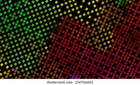 Geometric design halftone with a set of colorful abstract circles. Multicolor, rainbow vector layout with lines, rectangles. Decorative design in an abstract style with rectangles. EPS 10 Vector