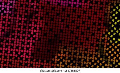 Geometric design halftone with a set of colorful abstract circles. Multicolor, rainbow vector layout with lines, rectangles. Decorative design in an abstract style with rectangles. EPS 10 Vector