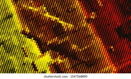 Geometric design halftone with a set of colorful abstract circles. Multicolor, rainbow vector layout with lines, rectangles. Decorative design in an abstract style with rectangles. EPS 10 Vector