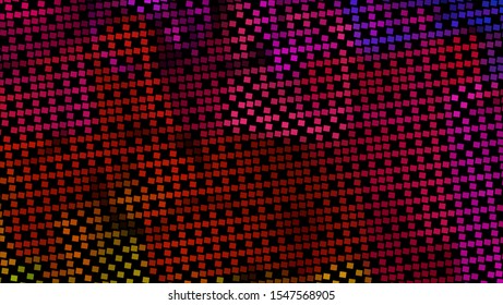 Geometric design halftone with a set of colorful abstract circles. Multicolor, rainbow vector layout with lines, rectangles. Decorative design in an abstract style with rectangles. EPS 10 Vector
